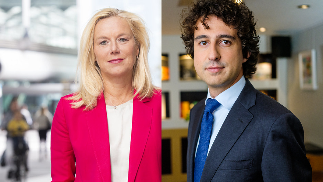 Sigrid Kaag en Jesse Klaver