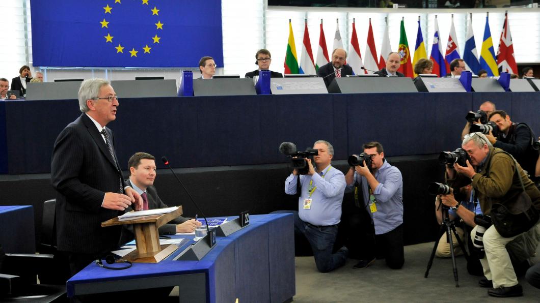 Commissievoorzitter Juncker in het Europees Parlement