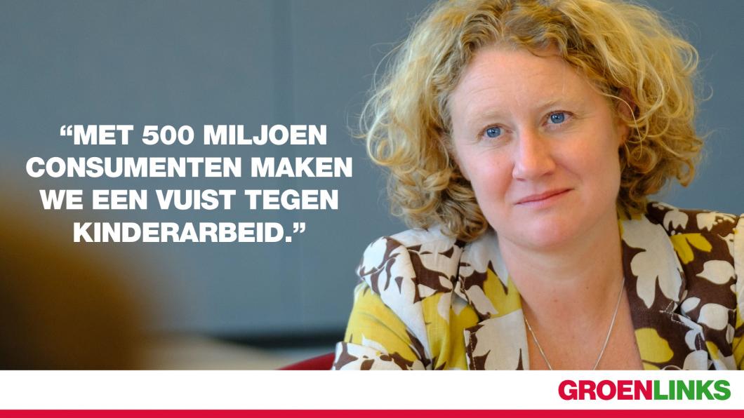 “met 500 miljoen consumenten maken we een vuist tegen kinderarbeid.”