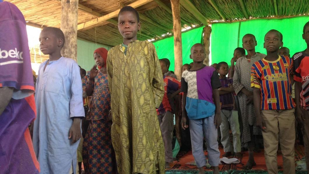 Tijdelijke school in Tsjaad