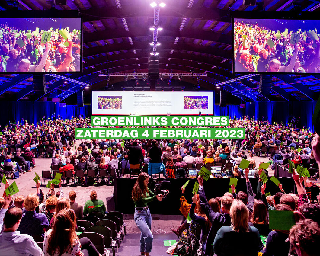 Volle zaal op een GroenLinks-congres