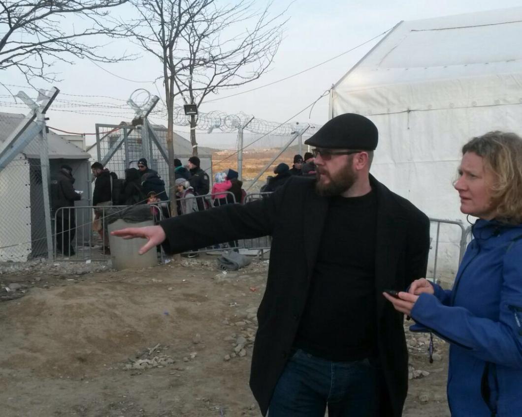 Sargentini bezoekt vluchtelingencentrum in Macedonië