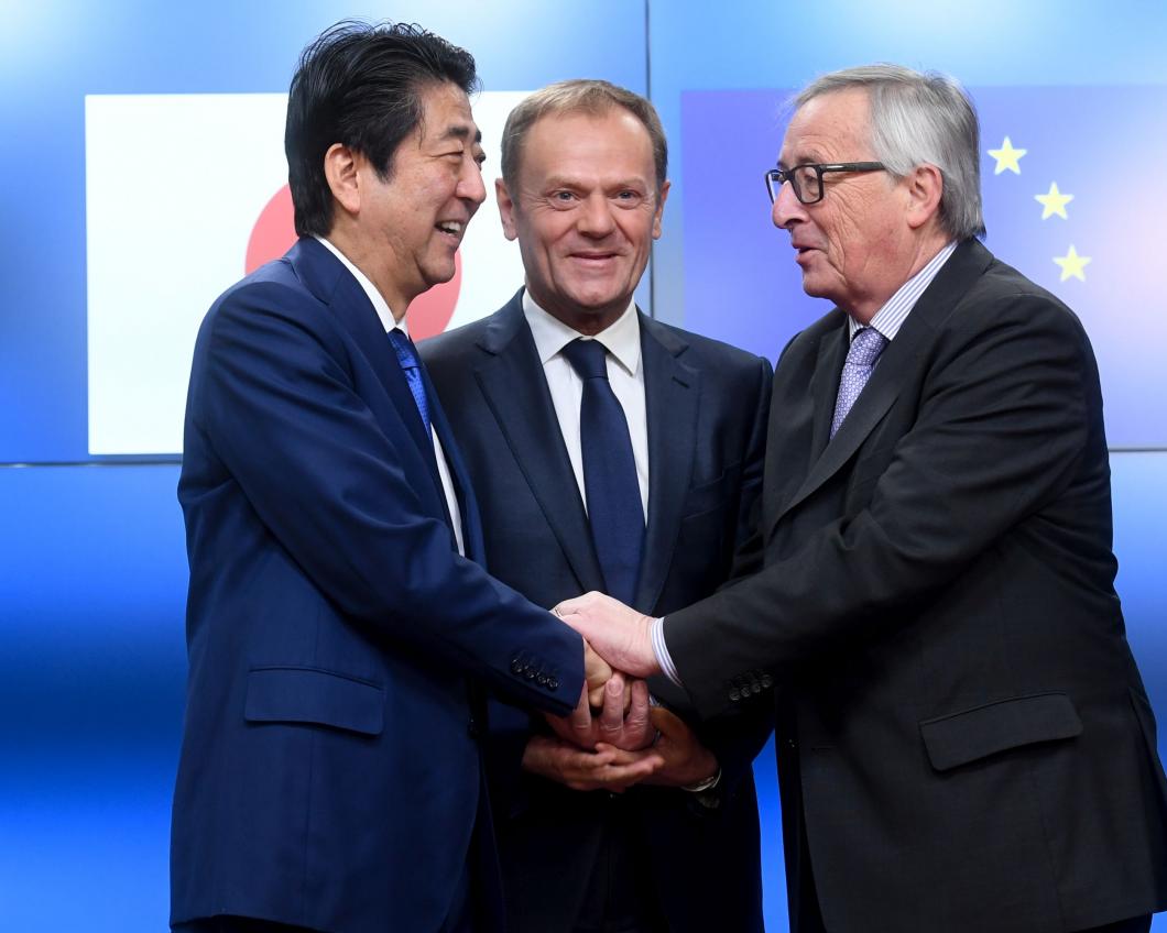 Topontmoeting tussen de leiders van de EU en van Japan