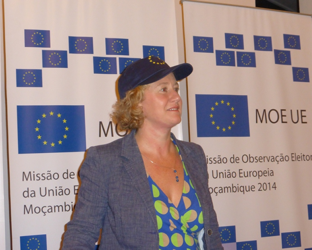 Judith Sargentini als hoofdwaarnemer tijdens de verkiezingen in Mozambique