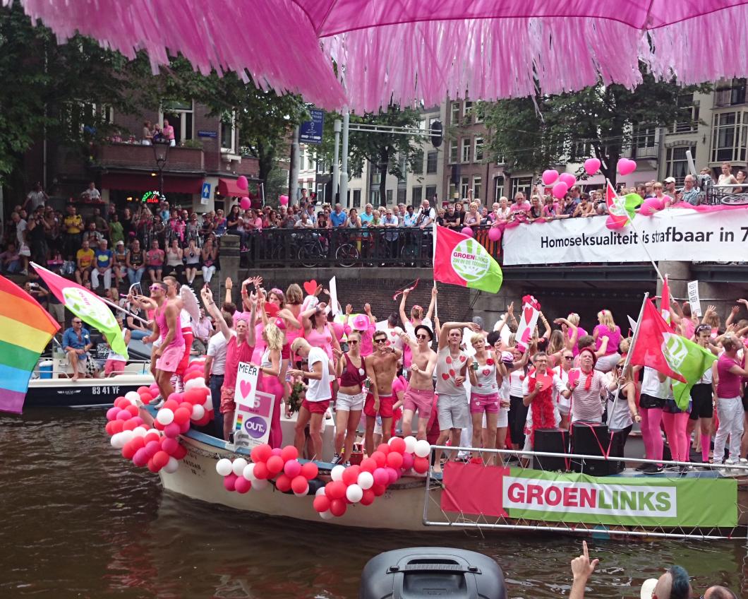 GroenLinksboot tijdens de Canal Parade