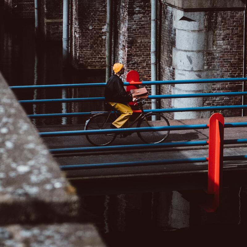 Fietser onderweg GroenLinks PvdA